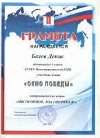Патриотическая акция "Окна победы"