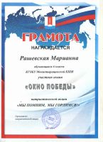 Патриотическая акция "Окна победы"